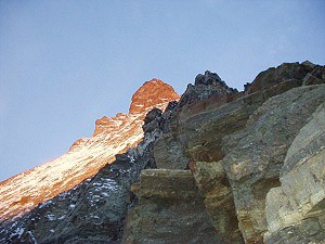 Matterhorn v zapadajcm Slunci