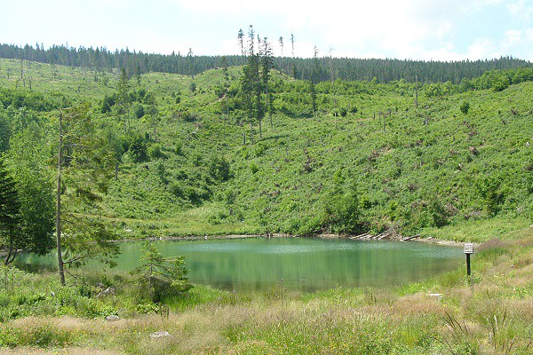 Jezersk jazero s okolm, pohled z hrze