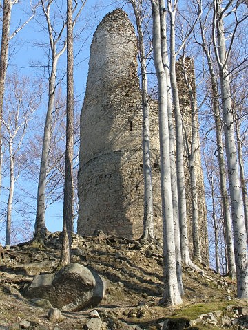 Bergfrit hradu Kaltentejn
