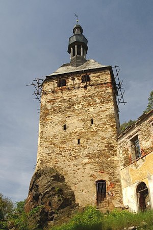 Hrad Hartenberg - gotick v od vstupu do hradu