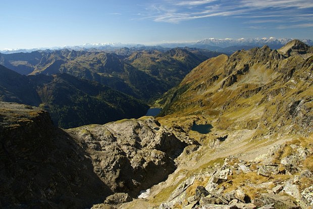 Vysok Taury a Berchtesgadensk Alpy z vstupu na Hochwildstelle (2 747 m)