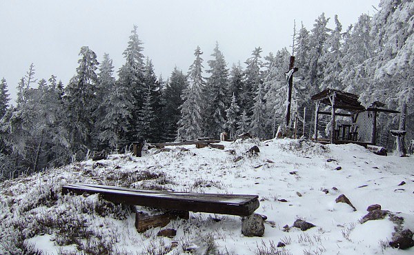 Vrchol Smrekovice (1 200 m) od vchodu