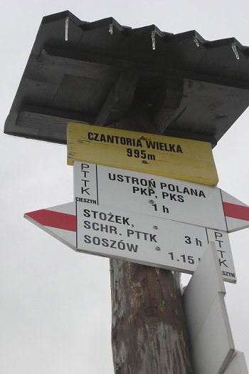 Polsk rozcestnk na hranici
