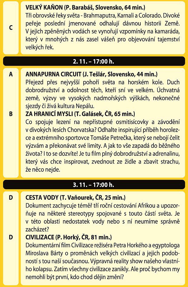 Program v Ostrav v Minikin