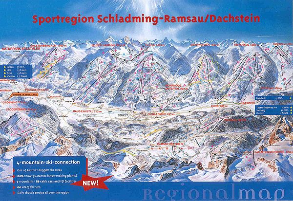 Mapa Schladming/Ramsau