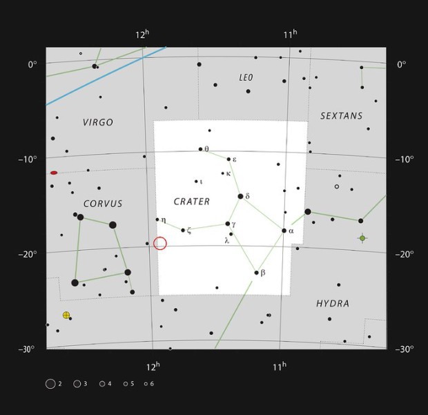 Galaxie NGC 3981 v souhvzd Pohr