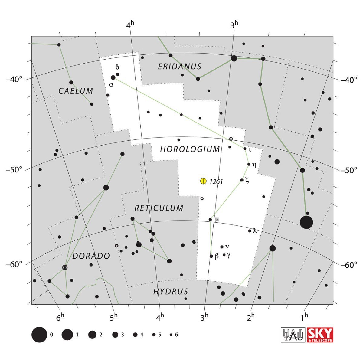 Mapa souhvzd Hodiny