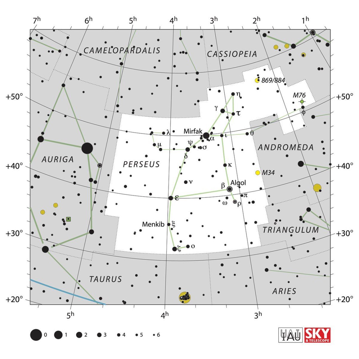 Mapa souhvzd Perseus