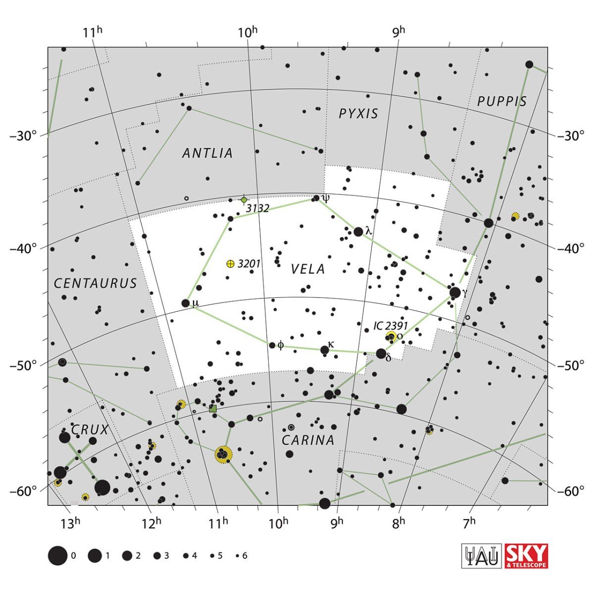 Mapa souhvzd Plachty