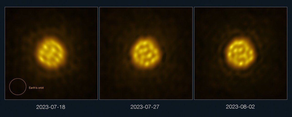 Detailed images of the surface of the star R Doradus 