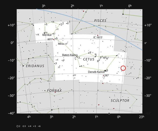 Trpasli galaxie WLM v souhvzd Velryby