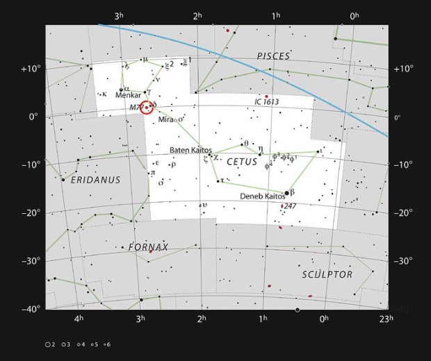 Aktivn galaxie M77 v souhvzd Velryby